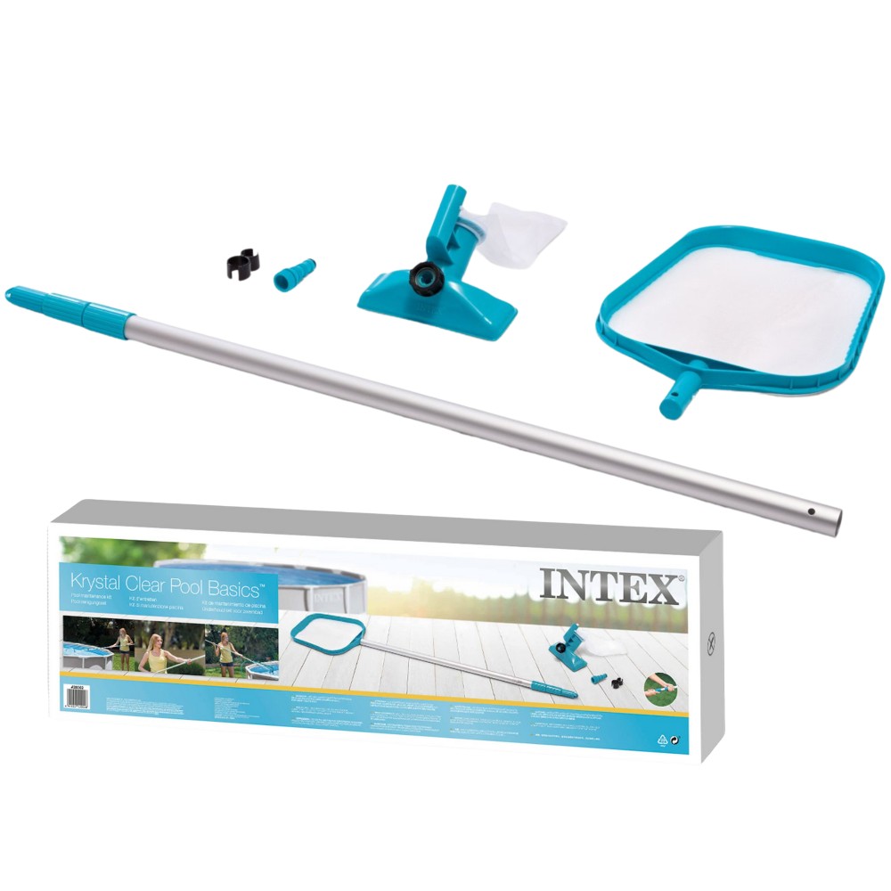 Intex set za čišćenje bazena 28002 sa teleskopskom šipkom, mrežicom i usisivačem