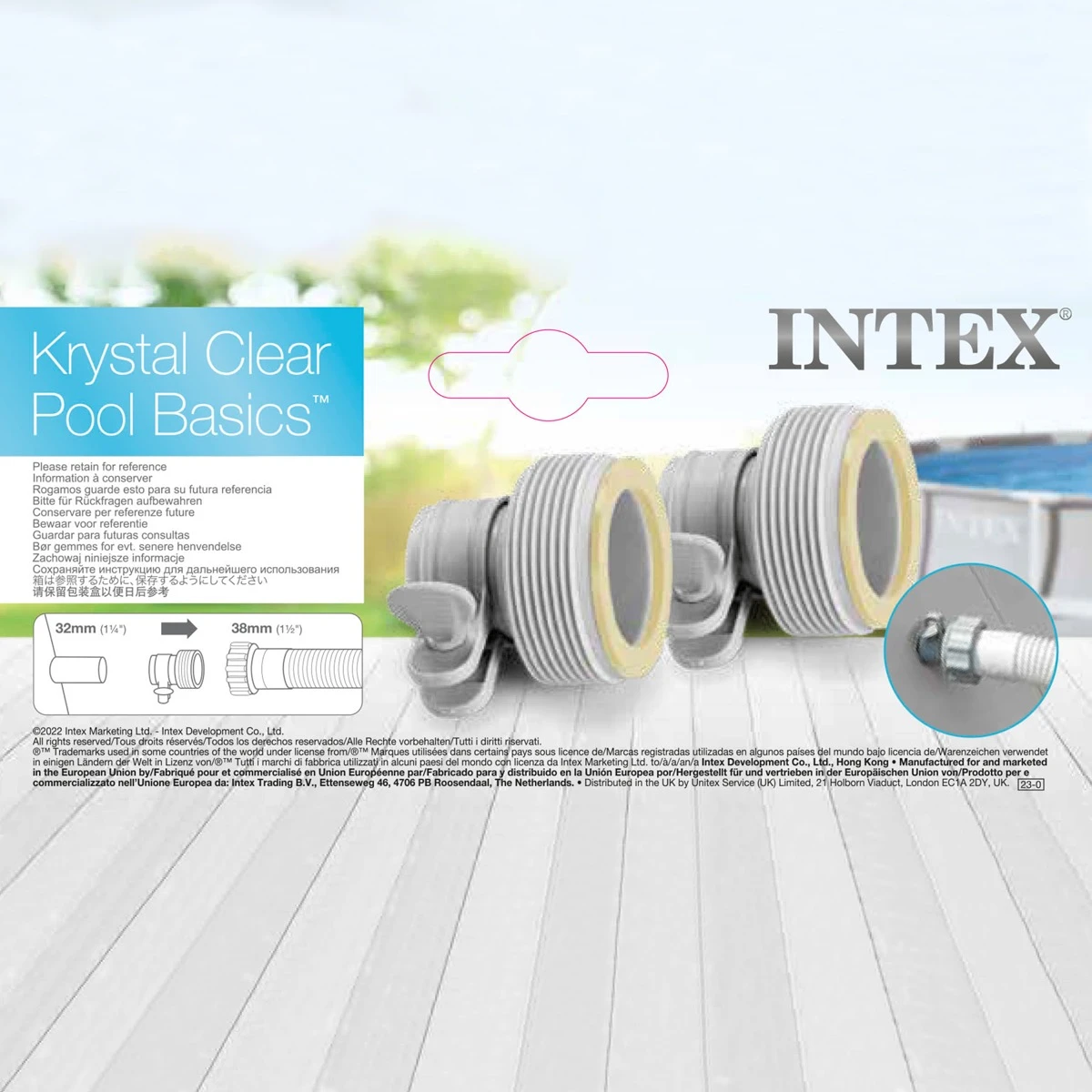 Adapter B – Intex 29061 za spajanje bazenskih creva 32 mm i 38 mm