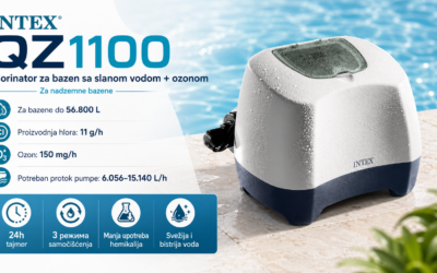 Intex 26666 hlorinator QZ1100 za bazene do 56.800 L – slana voda + ozon
